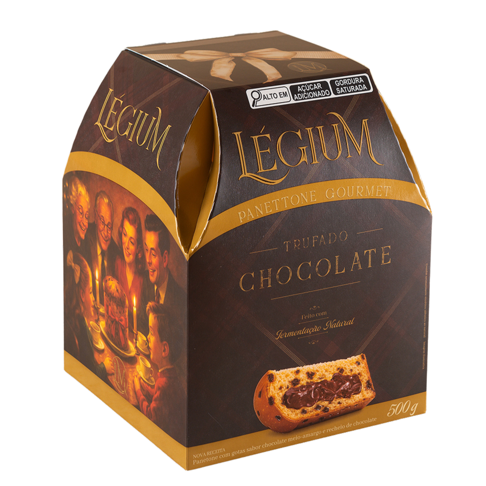 Panettone recheado com chocolate